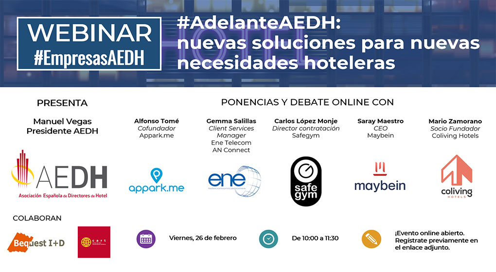 AEDH - Webinar nuevas soluciones para nuevas necesidades hoteleras
